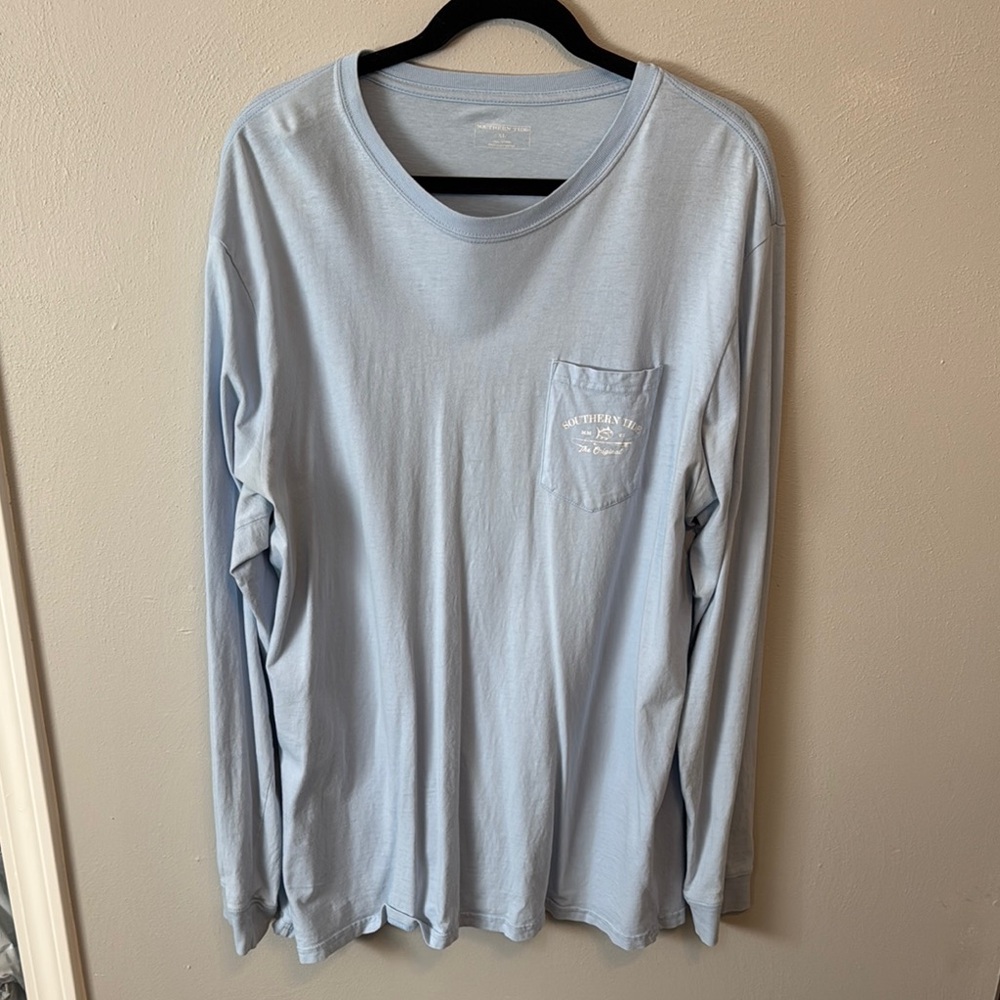 Light Blue Men's Southern Tide Pocket Tee